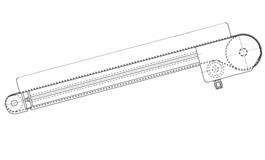 p.m. Belt Slide Conveyor – Side View